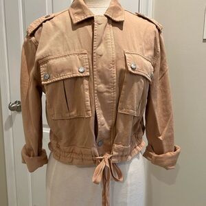 Blank NYC Khaki / Light Brown Utility Jacket
